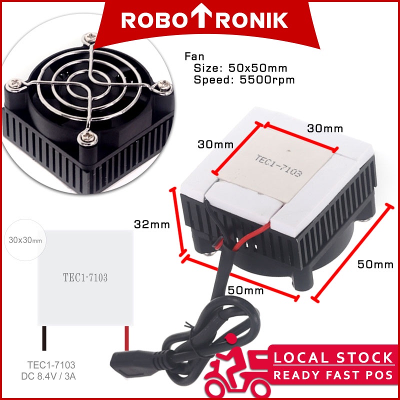 USB Peltier Cooler TEC1-7103 w/ Heatsink & Fan USB Peltier Cooler TEC1-7103 w/ Heatsink & Fan