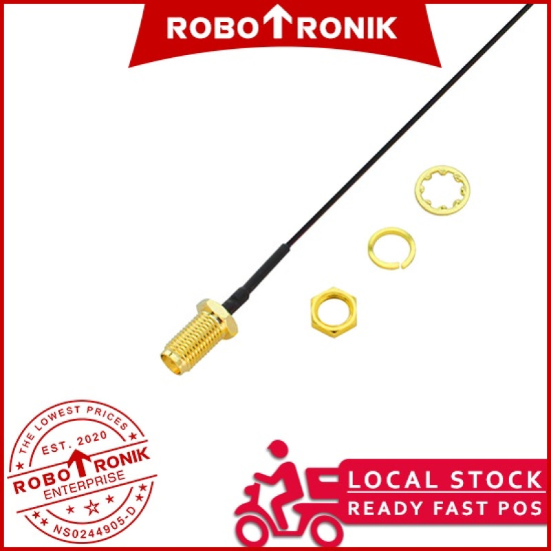 IPEX to SMA [Female] Connector Cable - (uFL / u.FL / IPX / IPEX / IPX / MHF / AM) Antenna WIFI / GSM / 4G / GPS