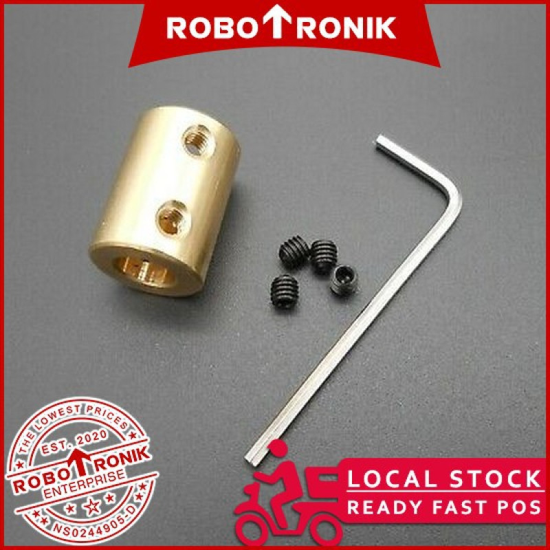 Brass Coupling for Shaft Connector 8mm - 8mm / 6mm - 6mm Brass Coupling for Shaft Connector 8mm - 8mm / 6mm - 6mm