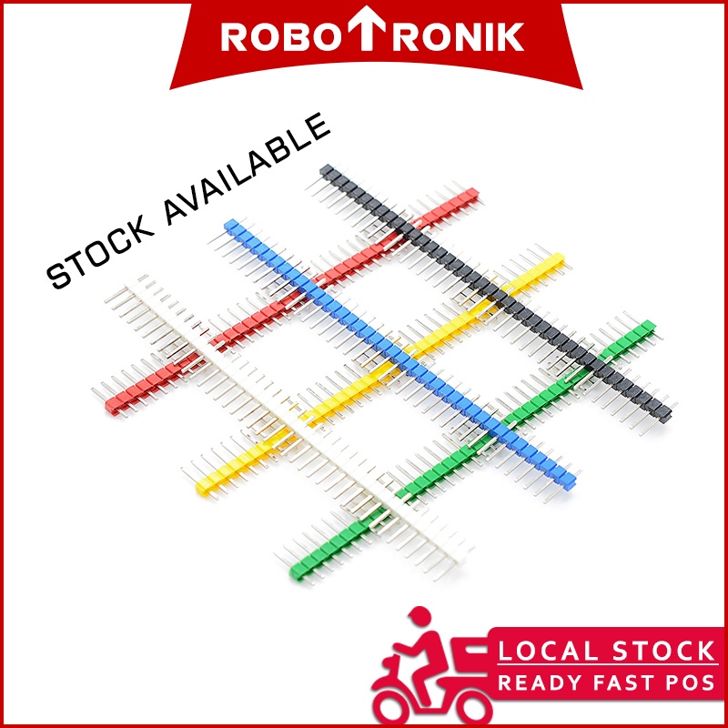 Male Pin Header 11.2mm, Single Row 40-pin, Pitch 2.54mm, Break Away Male Pin Header 11.2mm, Single Row 40-pin, Pitch 2.54mm, Break Away