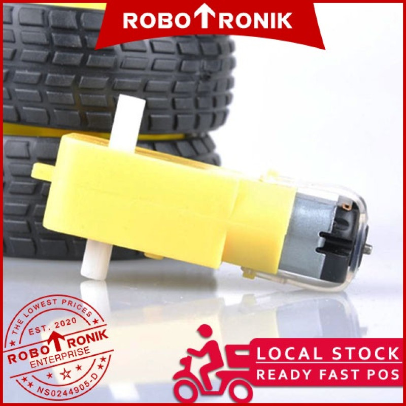 DC Geared Motor 66MM Wheel, Moto TT 130 Dual Shaft w/ Yellow Gear Box DC Geared Motor 66MM Wheel, Moto TT 130 Dual Shaft w/ Yellow Gear Box