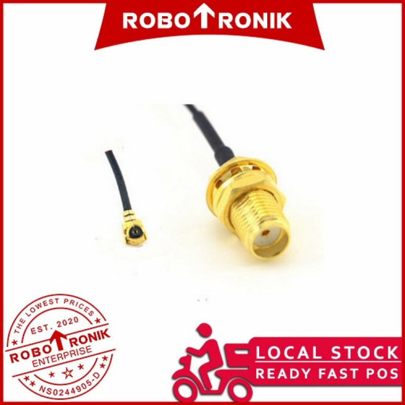 IPEX to SMA [Female] Connector Cable - (uFL / u.FL / IPX / IPEX / IPX / MHF / AM) Antenna WIFI / GSM / 4G / GPS