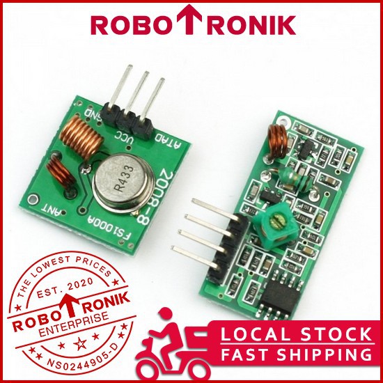 RF Wireless 315 / 433 MHz Transmitter & Receiver Module Pair