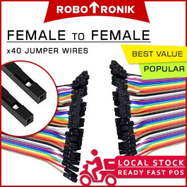 Female To Female | Jumper Wire Cable 40-Wires F-F - 10cm / 20cm / 30cm for Arduino Raspberry Pin-Header Sensors