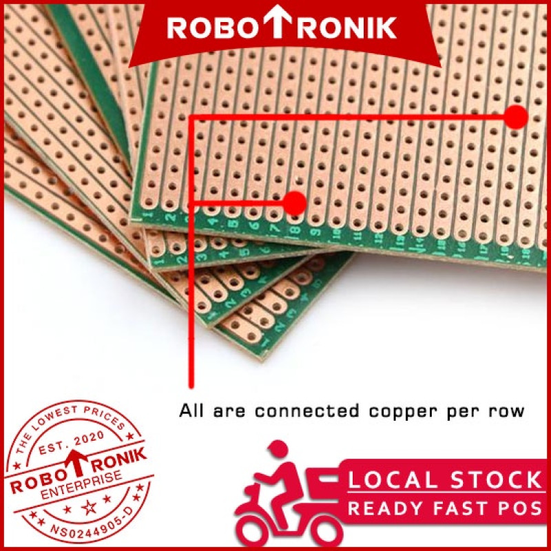 Strip (Vero) Board - Pitch 2.54mm Veroboard Stripboard PCB Protoboard Strip (Vero) Board - Pitch 2.54mm Veroboard Stripboard PCB Protoboard