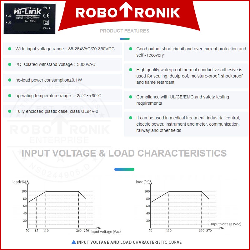 Hi-Link HLK (AC-DC) Converter Module AC (240V 230V 220V) to DC (5V 9V 12V 24V) Power Supply Small Tiny Compact Hi-Link HLK (AC-DC) Converter Module AC (240V 230V 220V) to DC (5V 9V 12V 24V) Power Supply Small Tiny Compact
