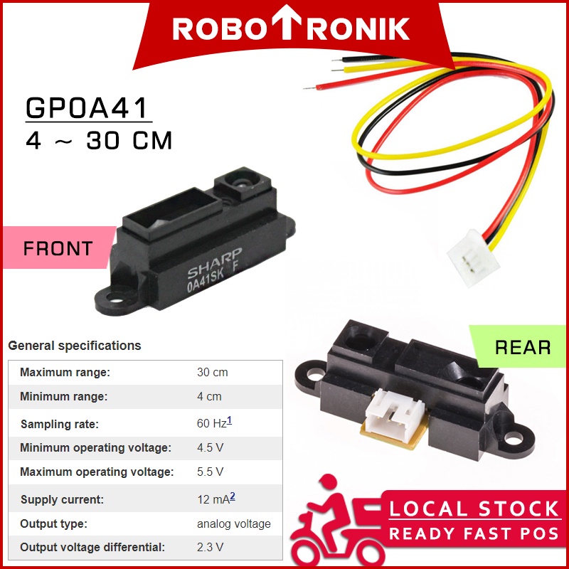 Infrared Distance Measure Sensor SHARP GP2Y0A21 @10-80cm / GP0A41 @4-30 / GP2Y0A02 @20-150 Arduino Infrared Distance Measure Sensor SHARP GP2Y0A21 @10-80cm / GP0A41 @4-30 / GP2Y0A02 @20-150 Arduino
