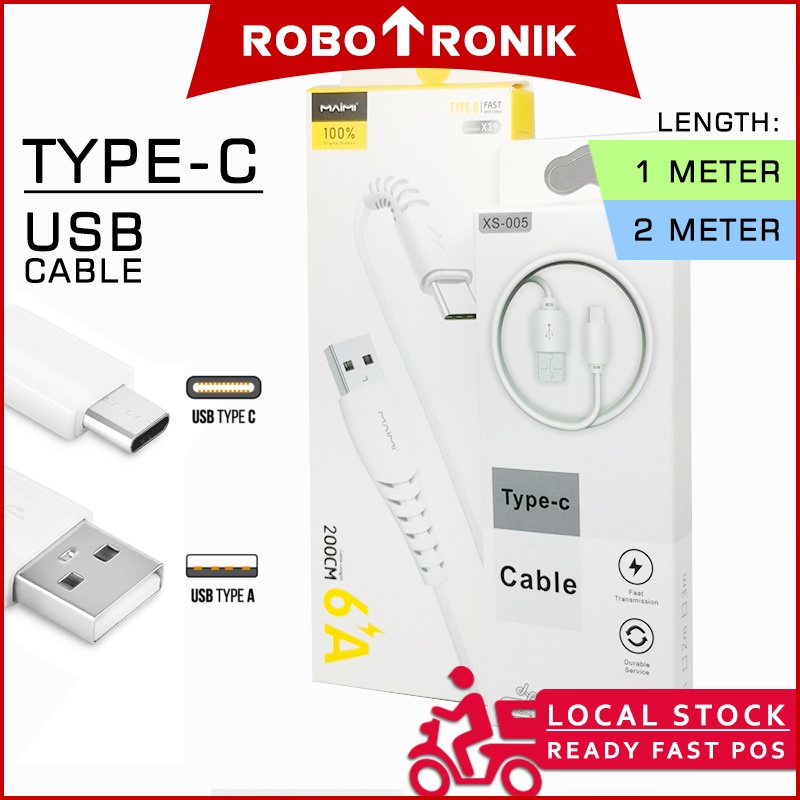Type-C-USB (Male) to USB A (Male) Charge & Data Cable, USB 2.0 Cable Type-C-USB (Male) to USB A (Male) Charge & Data Cable, USB 2.0 Cable