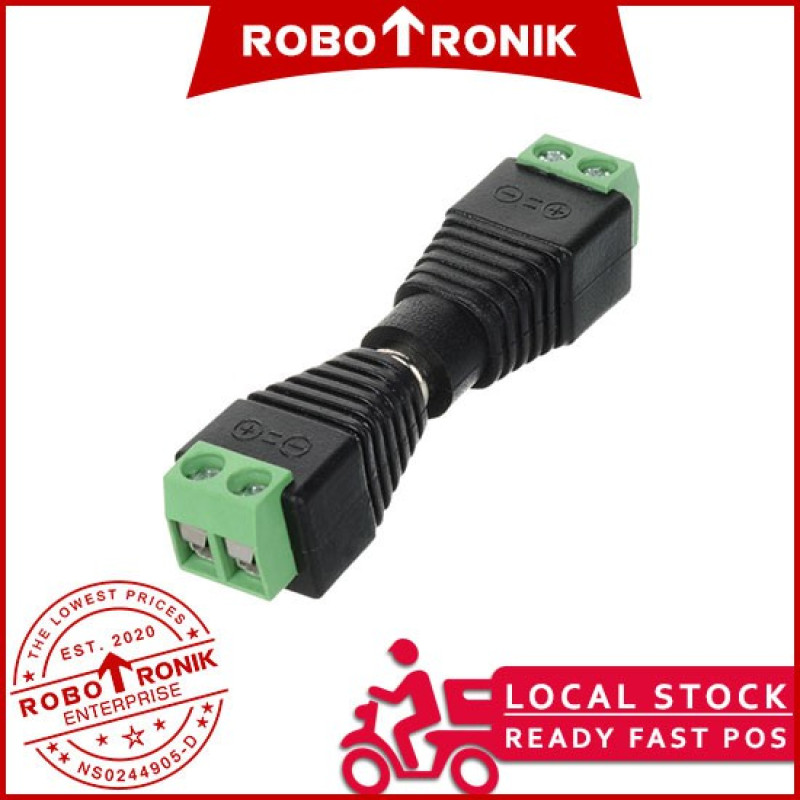 DC Jack & DC Plug - 2.1mm Connector Male Female Power w/ Screw Terminal Block DC Jack & DC Plug - 2.1mm Connector Male Female Power w/ Screw Terminal Block