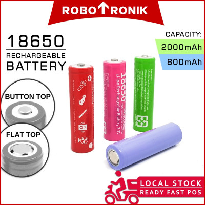 Rechargeable Battery 18650 (3.7V) Recharge Batteri Lithium Ion Li-ion 4800mAh or 2600mAh (5C)