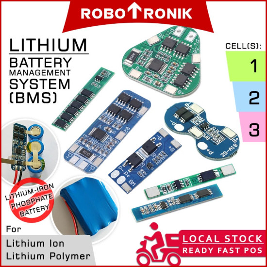 BMS (Battery Management System) Li-ion Lithium Polymer LiPo Protection MOS Module Board 18650 1S 2S 3S