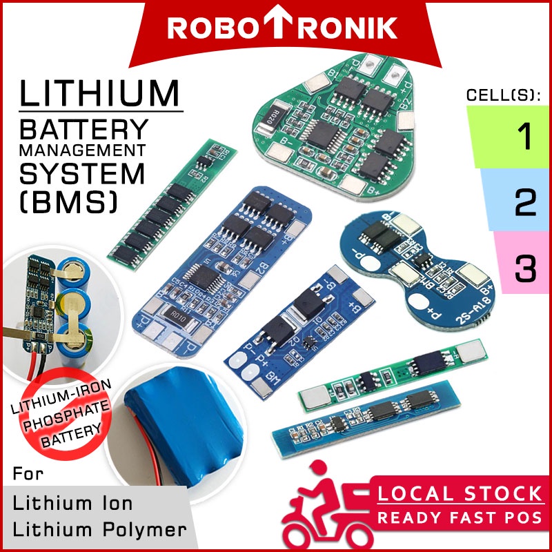 BMS (Battery Management System) Li-ion Lithium Polymer LiPo Protection MOS Module Board 18650 1S 2S 3S BMS (Battery Management System) Li-ion Lithium Polymer LiPo Protection MOS Module Board 18650 1S 2S 3S