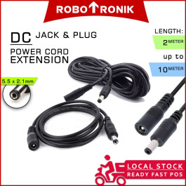 DC Jack & Plug Wire [Male to Female] Extension Power Cord CCTV Modem Router