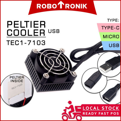 USB Peltier Cooler TEC1-7103 w/ Heatsink & Fan