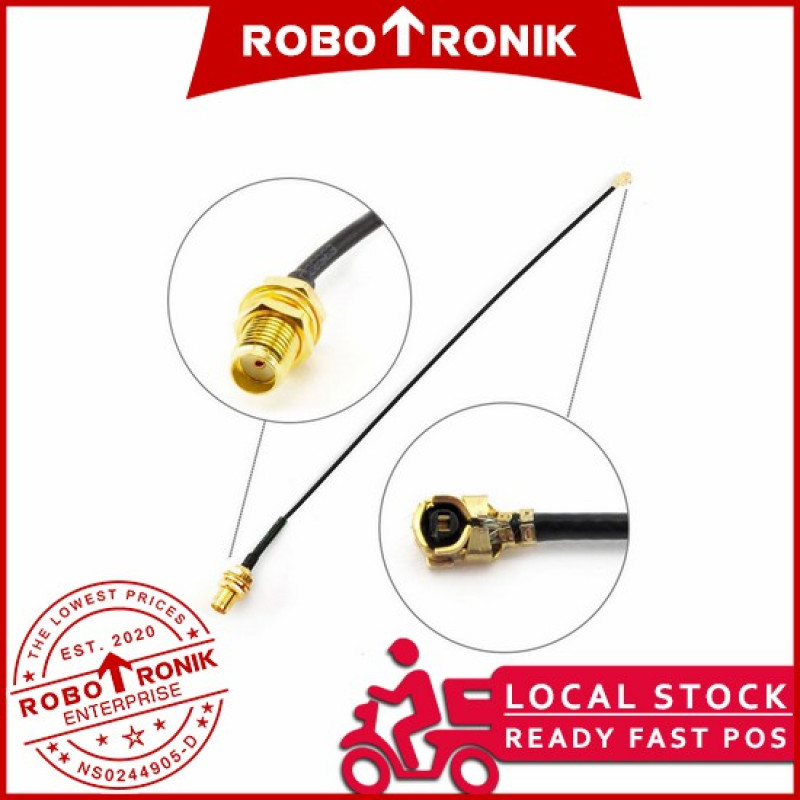 IPEX to SMA [Female] Connector Cable - (uFL / u.FL / IPX / IPEX / IPX / MHF / AM) Antenna WIFI / GSM / 4G / GPS