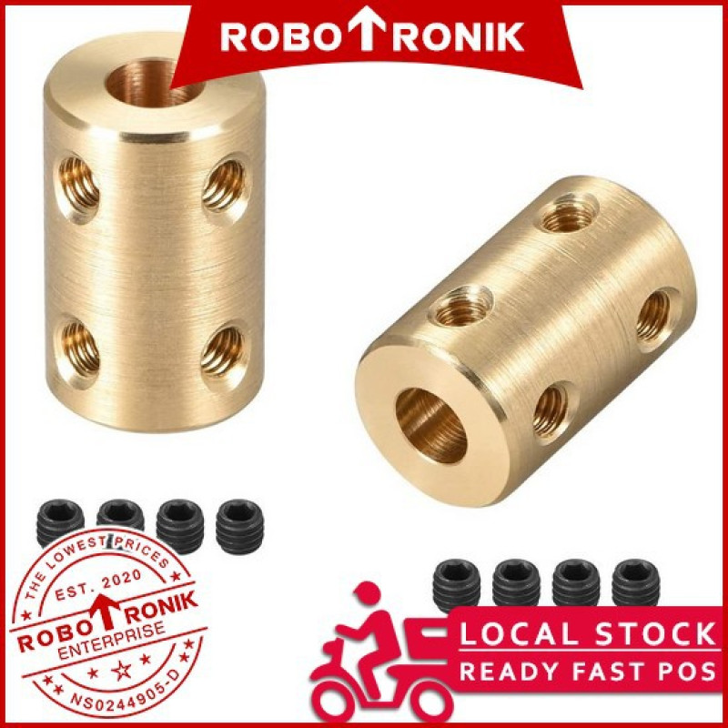 Brass Coupling for Shaft Connector 8mm - 8mm / 6mm - 6mm Brass Coupling for Shaft Connector 8mm - 8mm / 6mm - 6mm