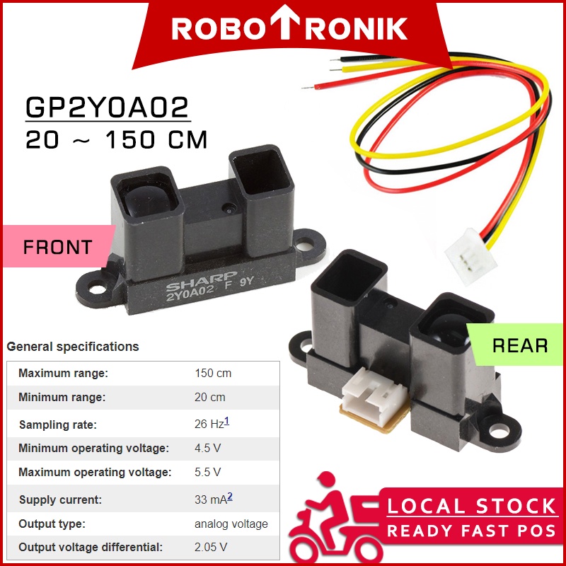 Infrared Distance Measure Sensor SHARP GP2Y0A21 @10-80cm / GP0A41 @4-30 / GP2Y0A02 @20-150 Arduino Infrared Distance Measure Sensor SHARP GP2Y0A21 @10-80cm / GP0A41 @4-30 / GP2Y0A02 @20-150 Arduino
