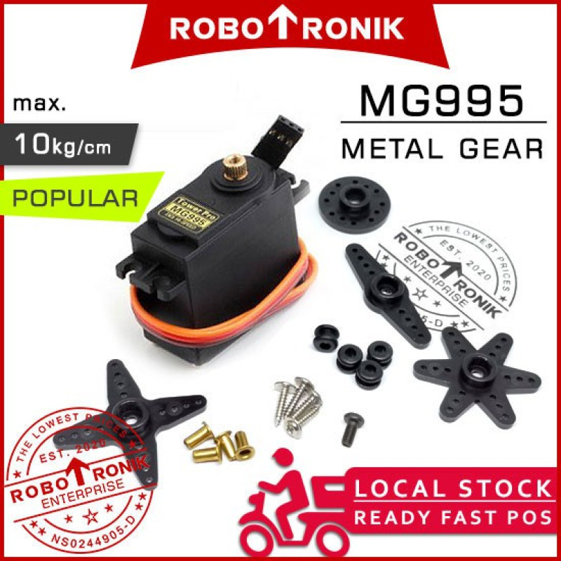 MG995 High Speed (Fully Metal Gear) Servo Motor - Compatible Tower Pro MG995 High Speed (Fully Metal Gear) Servo Motor - Compatible Tower Pro