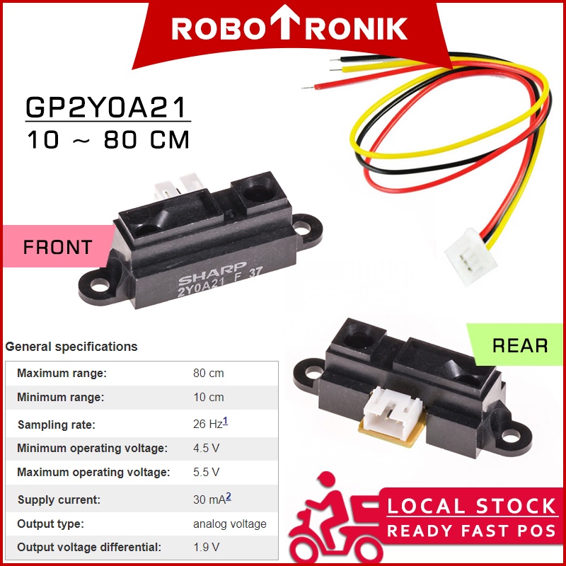 Infrared Distance Measure Sensor SHARP GP2Y0A21 @10-80cm / GP0A41 @4-30 / GP2Y0A02 @20-150 Arduino Infrared Distance Measure Sensor SHARP GP2Y0A21 @10-80cm / GP0A41 @4-30 / GP2Y0A02 @20-150 Arduino