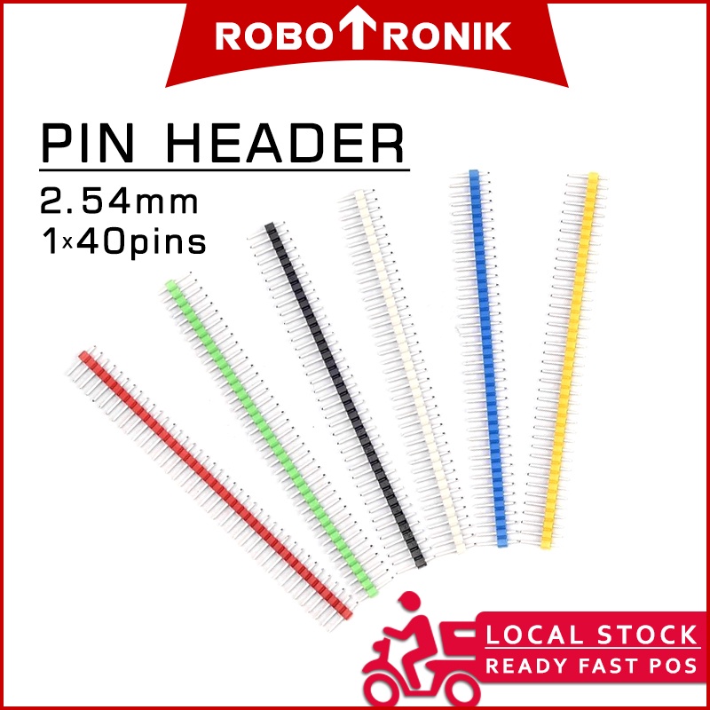 Male Pin Header 11.2mm, Single Row 40-pin, Pitch 2.54mm, Break Away Male Pin Header 11.2mm, Single Row 40-pin, Pitch 2.54mm, Break Away