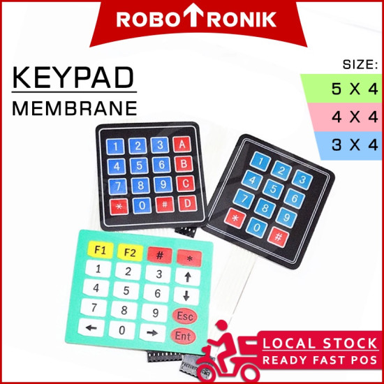 Membrain Keypad 4x4 Numeric Matrix Array