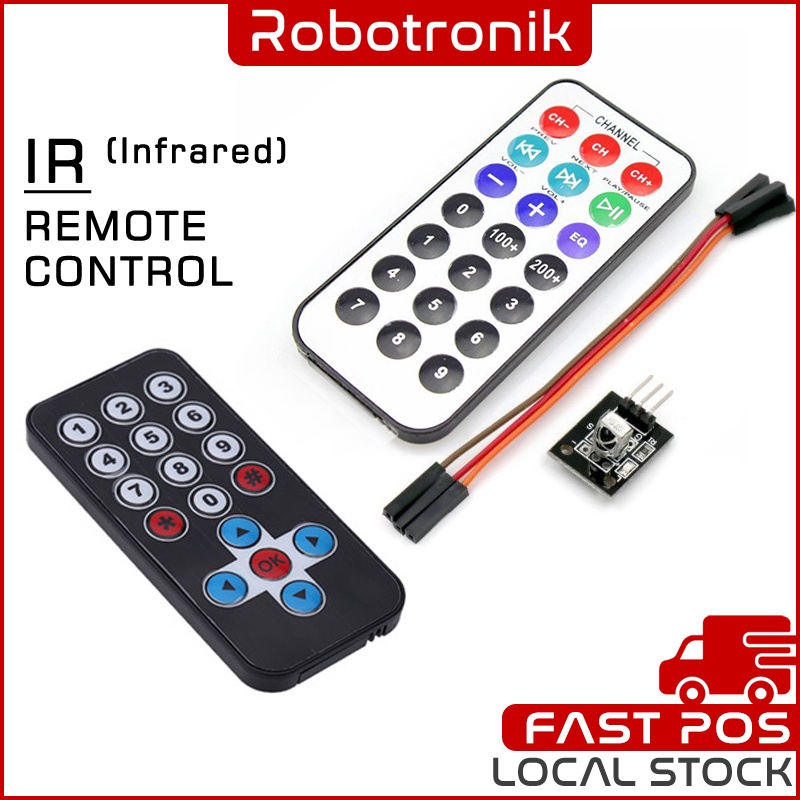 IR (Infrared) Remote Control Module HX1838 Receiver & MCU NEC Code IR (Infrared) Remote Control Module HX1838 Receiver & MCU NEC Code