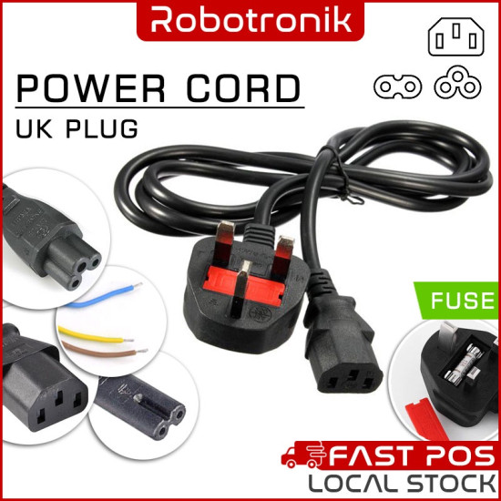 Power Cord 3-Pin Malaysia (UK), IEC PC Computer Laptop Rice Cooker Kettle Printer Mickey Mouse EU 2 pin c5 C7 C8 C13