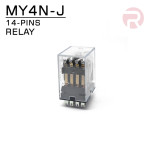 Relay MY4 (5A) 14-Pin, 4PDT E... Relay MY4 (5A) 14-Pin, 4PDT E...