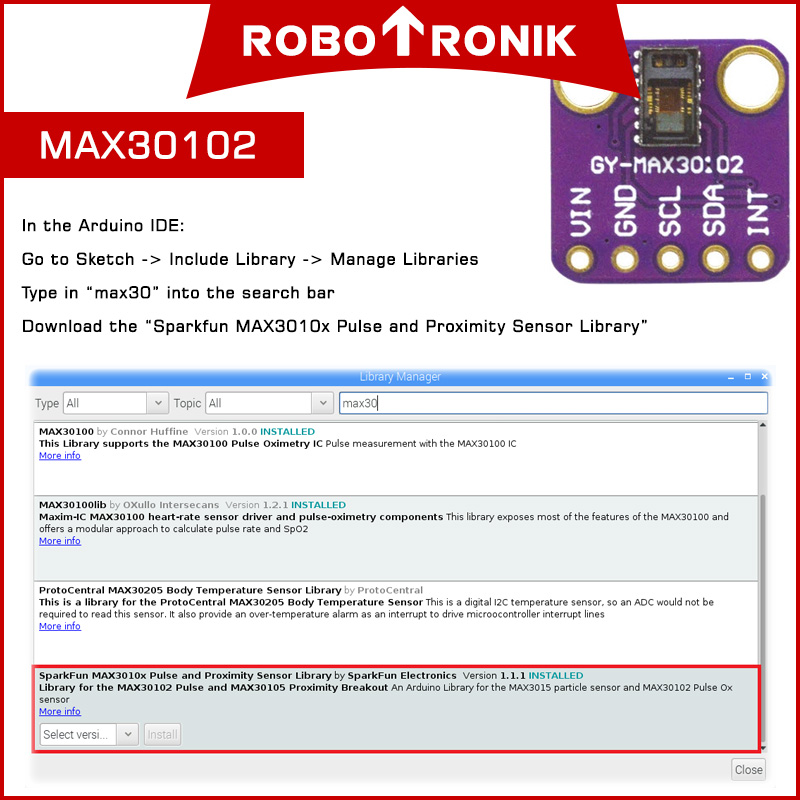 Heart-Rate Pulse Sensor & Oximeter MAX30100 / MAX30102 Heart-Rate Pulse Sensor & Oximeter MAX30100 / MAX30102