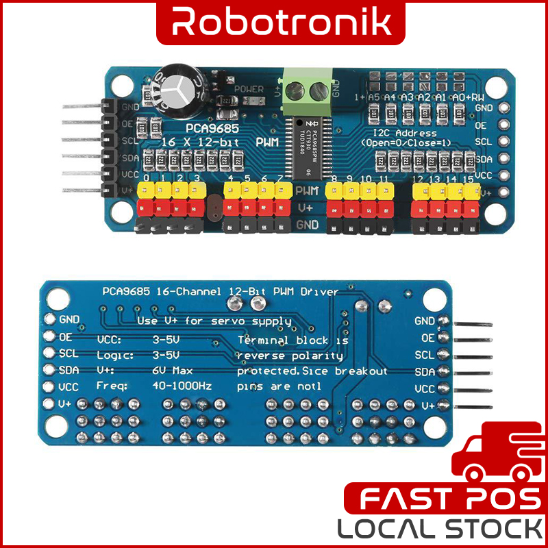 16-Channel PWM Servo Motor Driver PCA9685 12-bit I2C-Interface 16-Channel PWM Servo Motor Driver PCA9685 12-bit I2C-Interface