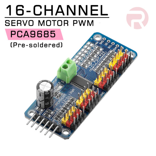 16-Channel PWM Servo Motor Driver PCA9685 12-bit I2C-Interface