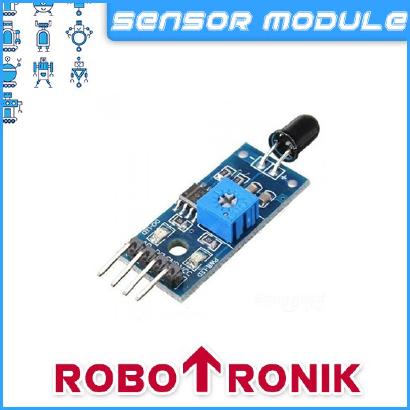 Flame Sensor Module LM393 w Adjustable Sensitivity Flame Sensor Module LM393 w Adjustable Sensitivity