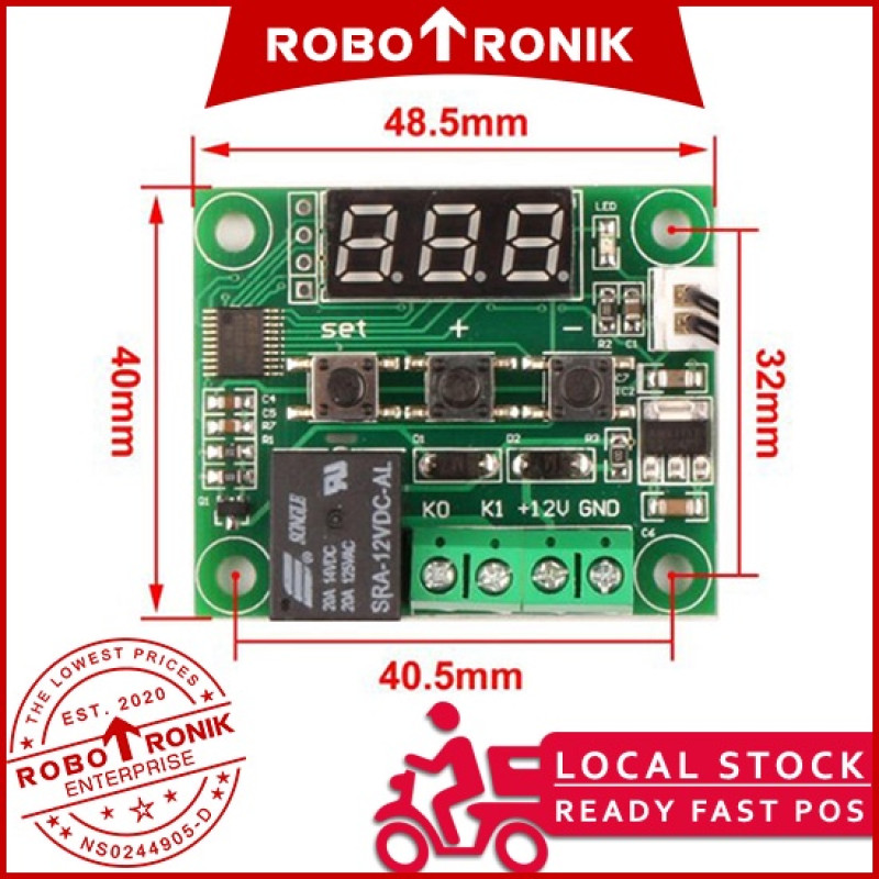Digital Temperature Controller W1209 w/ Relay (-50°C ~ +110 Celsius) Thermostat 1209 Digital Temperature Controller W1209 w/ Relay (-50°C ~ +110 Celsius) Thermostat 1209