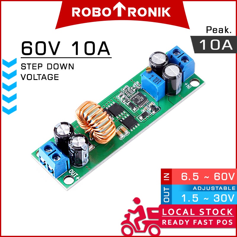 DC Step Down 60V, 10A.max Buck Converter Module - 3.3V 5V 9V 12V 24V 32V 48V DC Step Down 60V, 10A.max Buck Converter Module - 3.3V 5V 9V 12V 24V 32V 48V