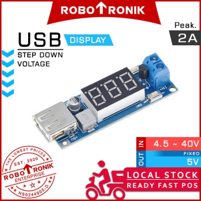 DC-DC Step Down USB 5V 2A with Display - Voltage Regulator Module Buck Converter DC-DC Step Down USB 5V 2A with Display - Voltage Regulator Module Buck Converter