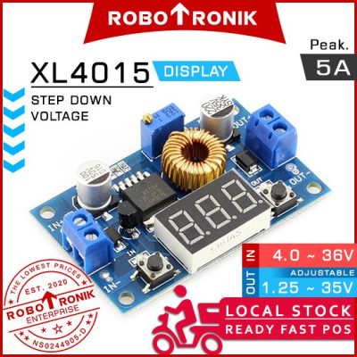 DC-DC Step Down XL4015 5A w/ Display, Adjustable Voltage Regulator 4015 Module Buck Converter DC-DC Step Down XL4015 5A w/ Display, Adjustable Voltage Regulator 4015 Module Buck Converter