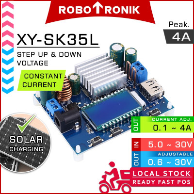 DC-DC Step Up & Step Down (XY-SK35L) Solar Charging, 4A.max Adjustable Voltage Regulator Module Buck Boost DC-DC Step Up & Step Down (XY-SK35L) Solar Charging, 4A.max Adjustable Voltage Regulator Module Buck Boost