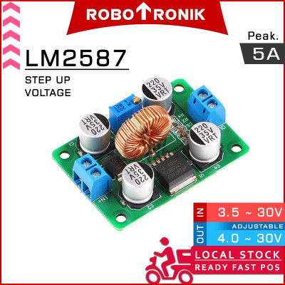 DC-DC Step Up LM2587, 5A / 30w Adjustable Voltage Regulator Module Boost Converter DC-DC Step Up LM2587, 5A / 30w Adjustable Voltage Regulator Module Boost Converter