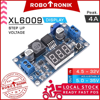 DC-DC Step Up XL6009 Display, Peak 4A Adjustable Voltage Regulator Module Boost Converter DC-DC Step Up XL6009 Display, Peak 4A Adjustable Voltage Regulator Module Boost Converter