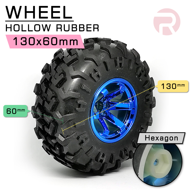 Wheel 130mm Rubber w/ Hexagon coupling mount for smart car Wheel 130mm Rubber w/ Hexagon coupling mount for smart car