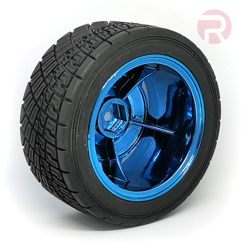 Wheel 82mm Rubber w/ Hexagon coupling mount for smart car Wheel 82mm Rubber w/ Hexagon coupling mount for smart car