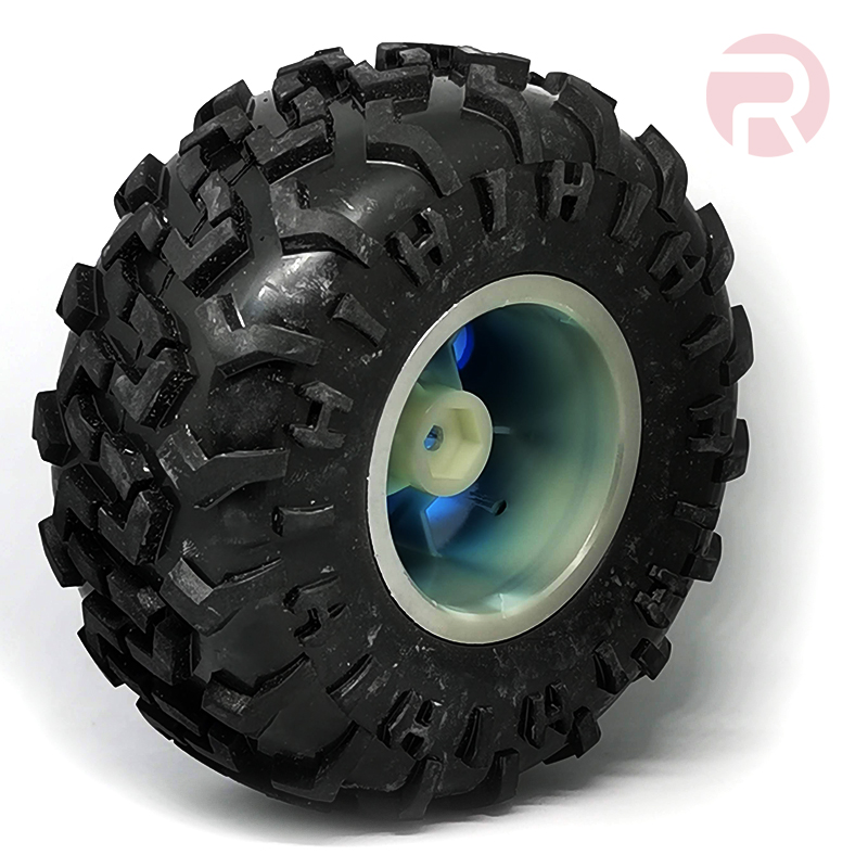 Wheel 130mm Rubber w/ Hexagon coupling mount for smart car Wheel 130mm Rubber w/ Hexagon coupling mount for smart car