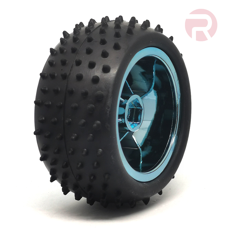 Wheel 85mm (Spike) Rubber w/ Hexagon coupling mount for smart car Wheel 85mm (Spike) Rubber w/ Hexagon coupling mount for smart car