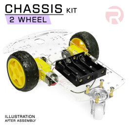 2WD Car Chassis Kit  (Unassembled) Single-Layer Plate 2 Wheel Drive w/ Speed Encoder, Robot Smart Car