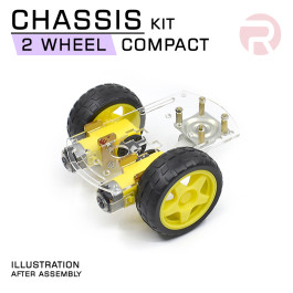 2WD Compact Car Chassis Kit (Unassembled) Mini Single-Layer Plate 2 Wheel Drive, Robot Smart Car