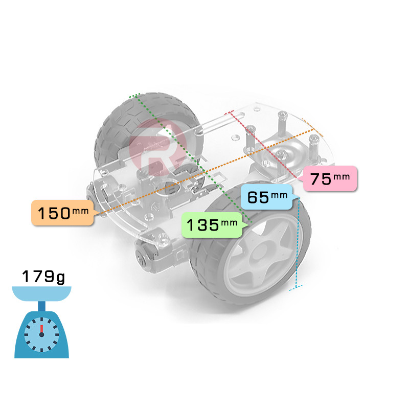 2WD Compact Car Chassis Kit (Unassembled) Mini Single-Layer Plate 2 Wheel Drive, Robot Smart Car 2WD Compact Car Chassis Kit (Unassembled) Mini Single-Layer Plate 2 Wheel Drive, Robot Smart Car