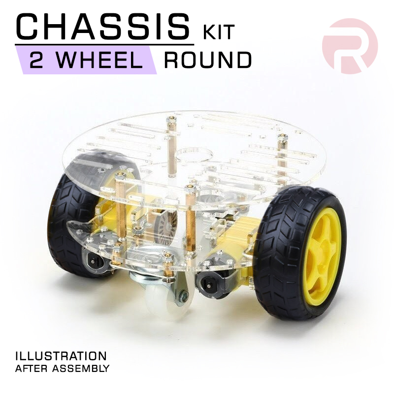 2WD Round Car Chassis Kit (Unassembled) Double-Layer Plate 2 Wheel Drive, Robot Smart Car 2WD Round Car Chassis Kit (Unassembled) Double-Layer Plate 2 Wheel Drive, Robot Smart Car
