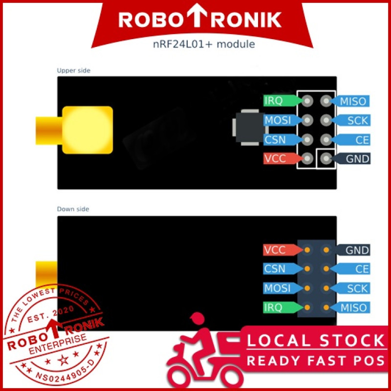 Wireless 2.4Ghz Transceiver nRF24L01 Long Range, up to 600 Meters NRF 24L01 RF, compatible Arduino, Raspberry Wireless 2.4Ghz Transceiver nRF24L01 Long Range, up to 600 Meters NRF 24L01 RF, compatible Arduino, Raspberry